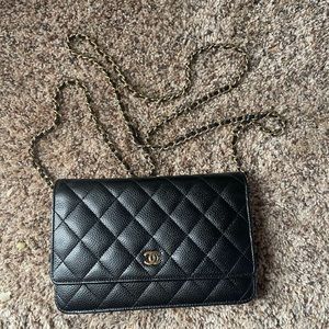 Chanel woc black caviar